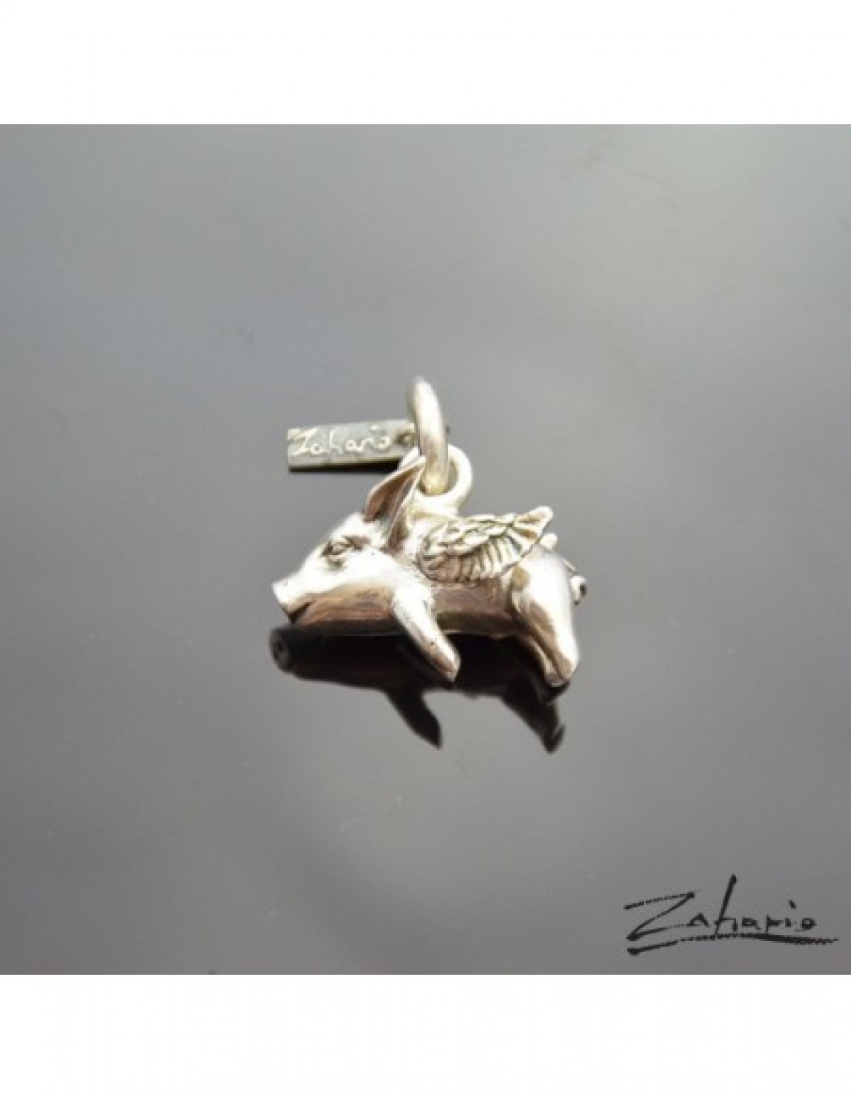 Wisior latająca świnka srebro Zahario